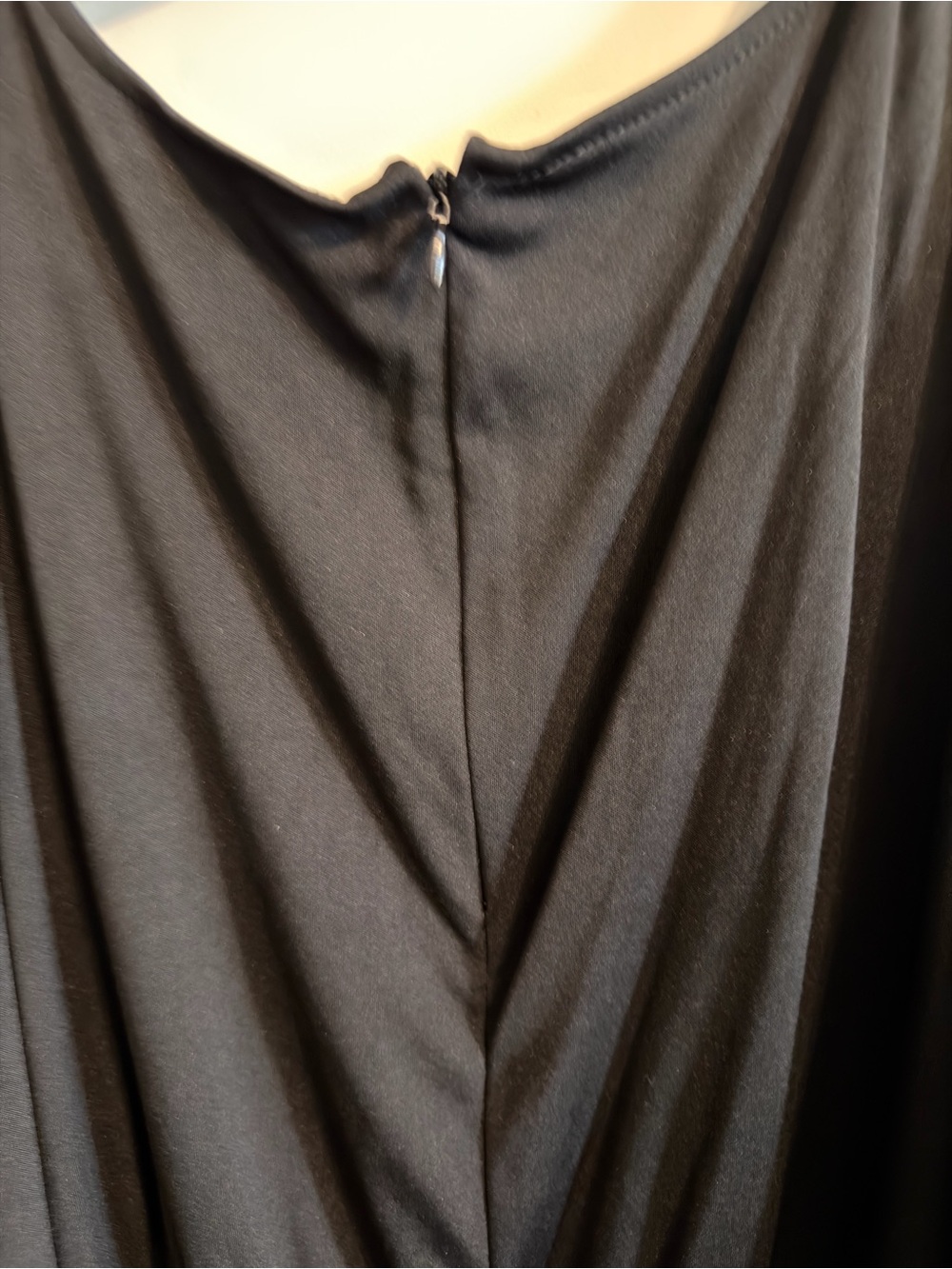 Black V-Neck Evening Dress with Silver Trim - Picture 6 of 9